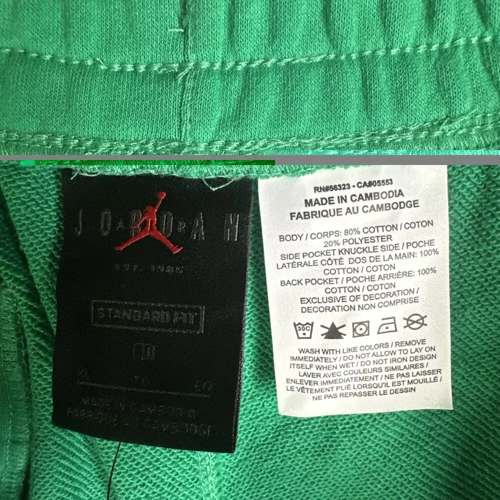 Jordan Sport DNA Fleece Shorts Mens Extra Large Green HBR Sweatshorts Nike Air